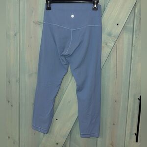Lululemon size 8 Capri leggings like new condition light blue
